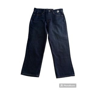 Old Navy high rise slouchy straight secret pockets button fly size 8 jeans Dark